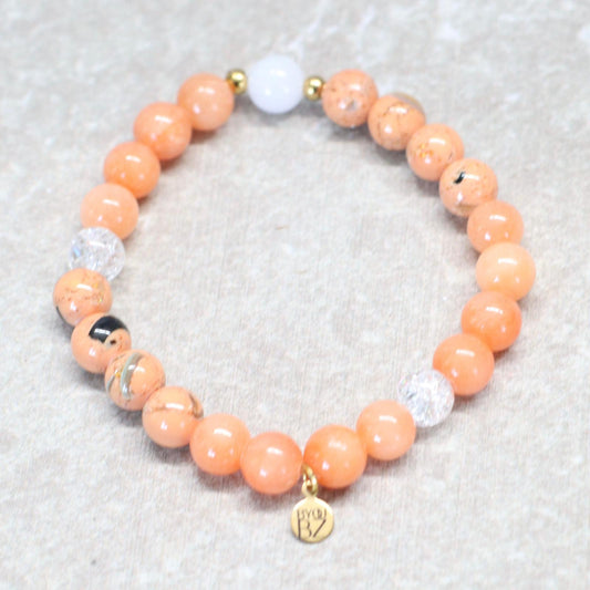 PLAYA DEL CARMEN | Natuursteen armband mix | 8mm | Normal Fit