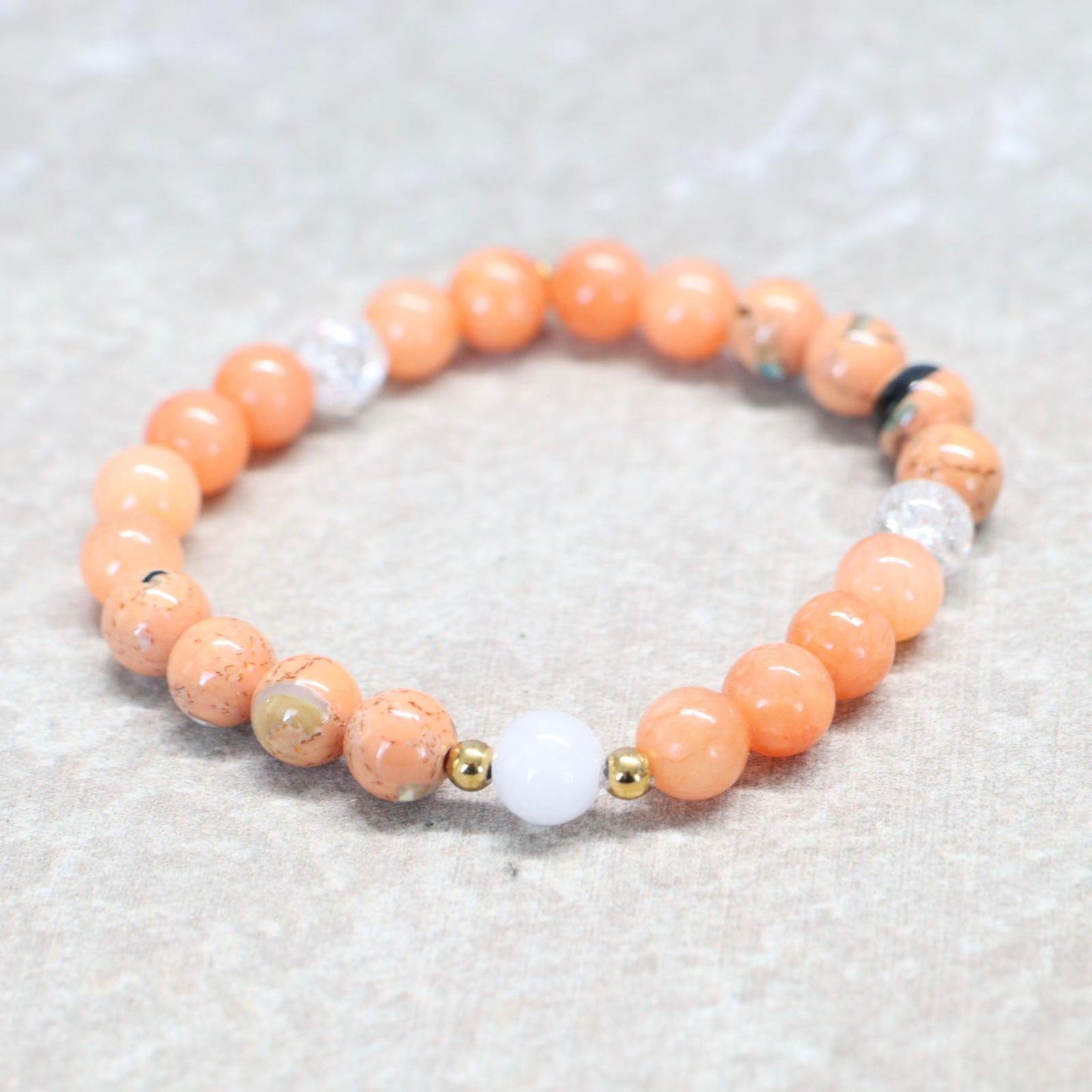 PLAYA DEL CARMEN | Natuursteen armband mix | 8mm | Normal Fit