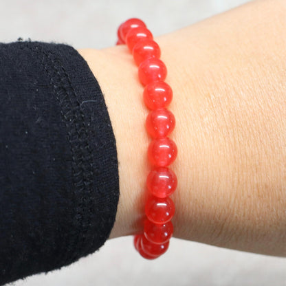 FIRE OF MÁLAGA | Chalcedoon armband | 8mm | Normal Fit