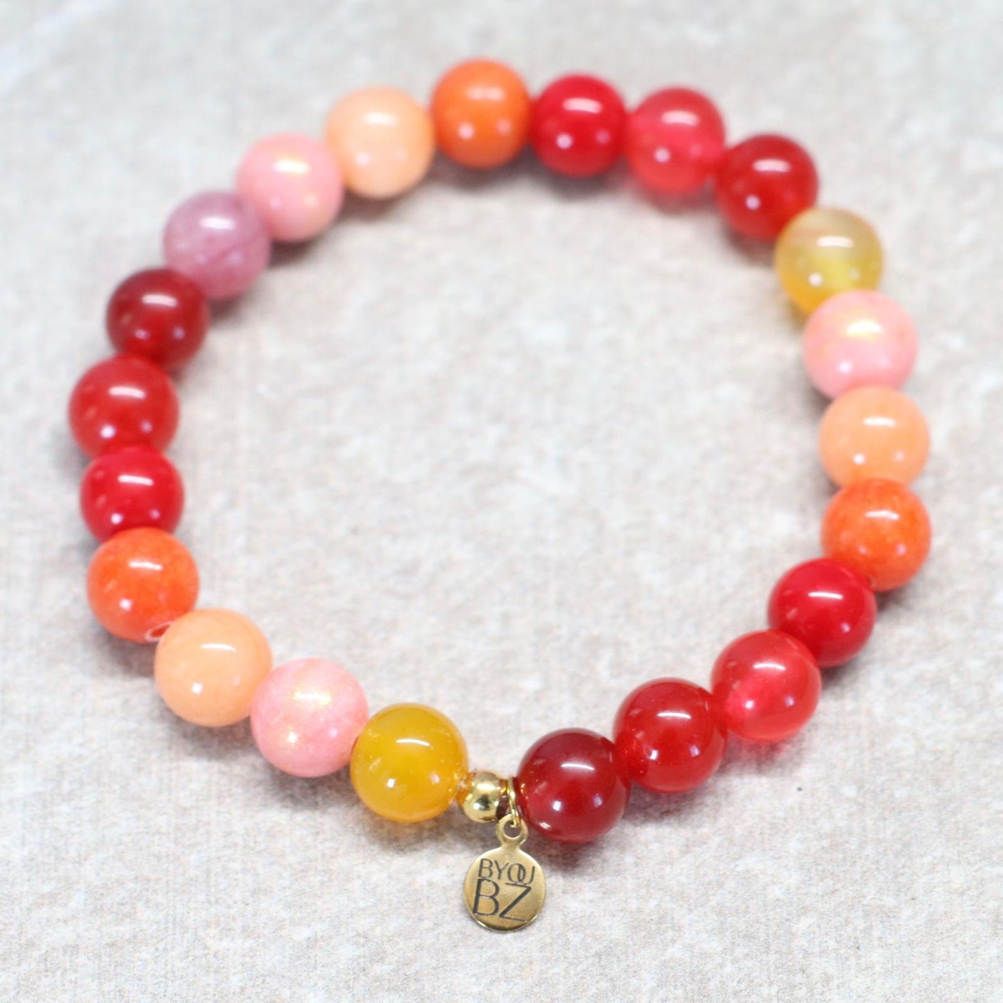 DIN DAENG DUSK | Natuursteen armband mix | 8mm | Normal Fit