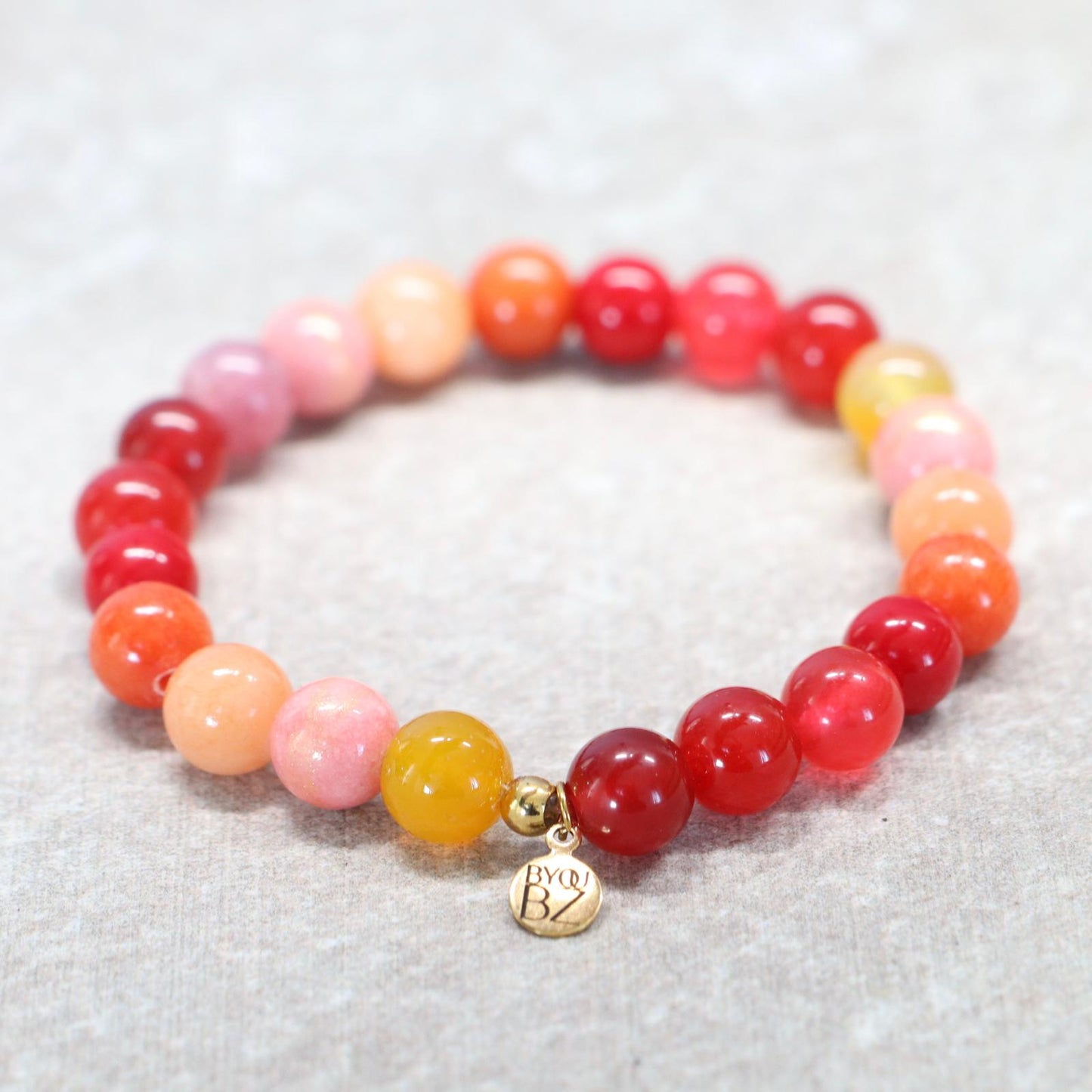 DIN DAENG DUSK | Natuursteen armband mix | 8mm | Normal Fit