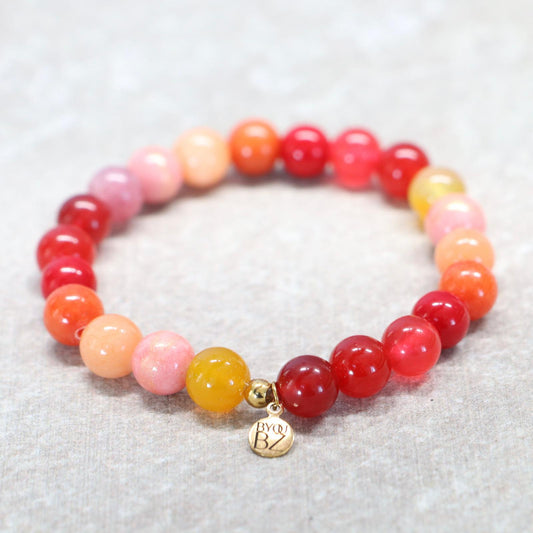 DIN DAENG DUSK | Natuursteen armband mix | 8mm | Normal Fit