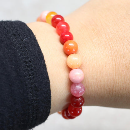 DIN DAENG DUSK | Natuursteen armband mix | 8mm | Normal Fit