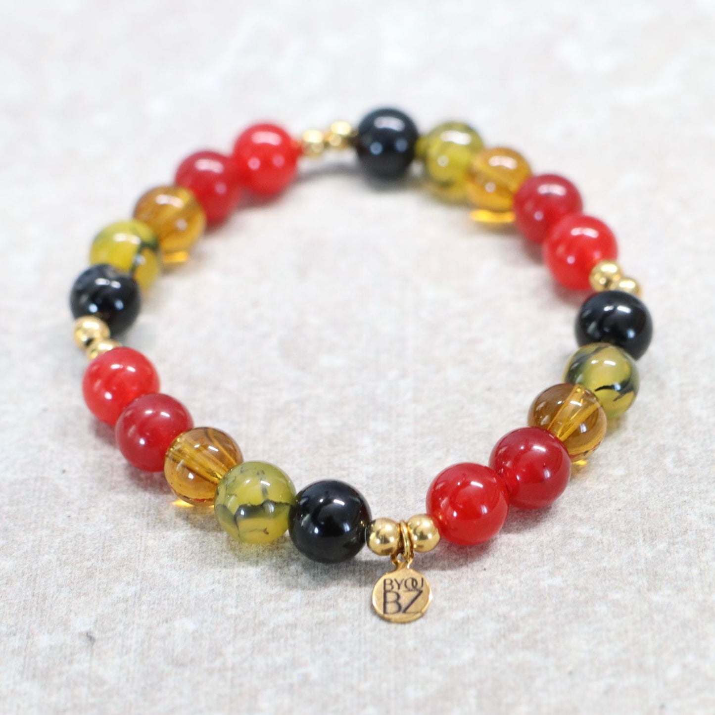 BERLIN BOLD | Natuursteen armband mix | 8mm | Normal Fit