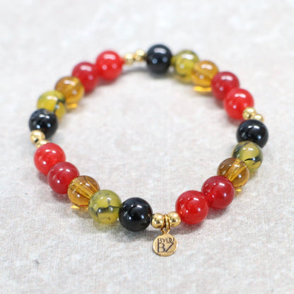 BERLIN BOLD | Natuursteen armband mix | 8mm | Normal Fit