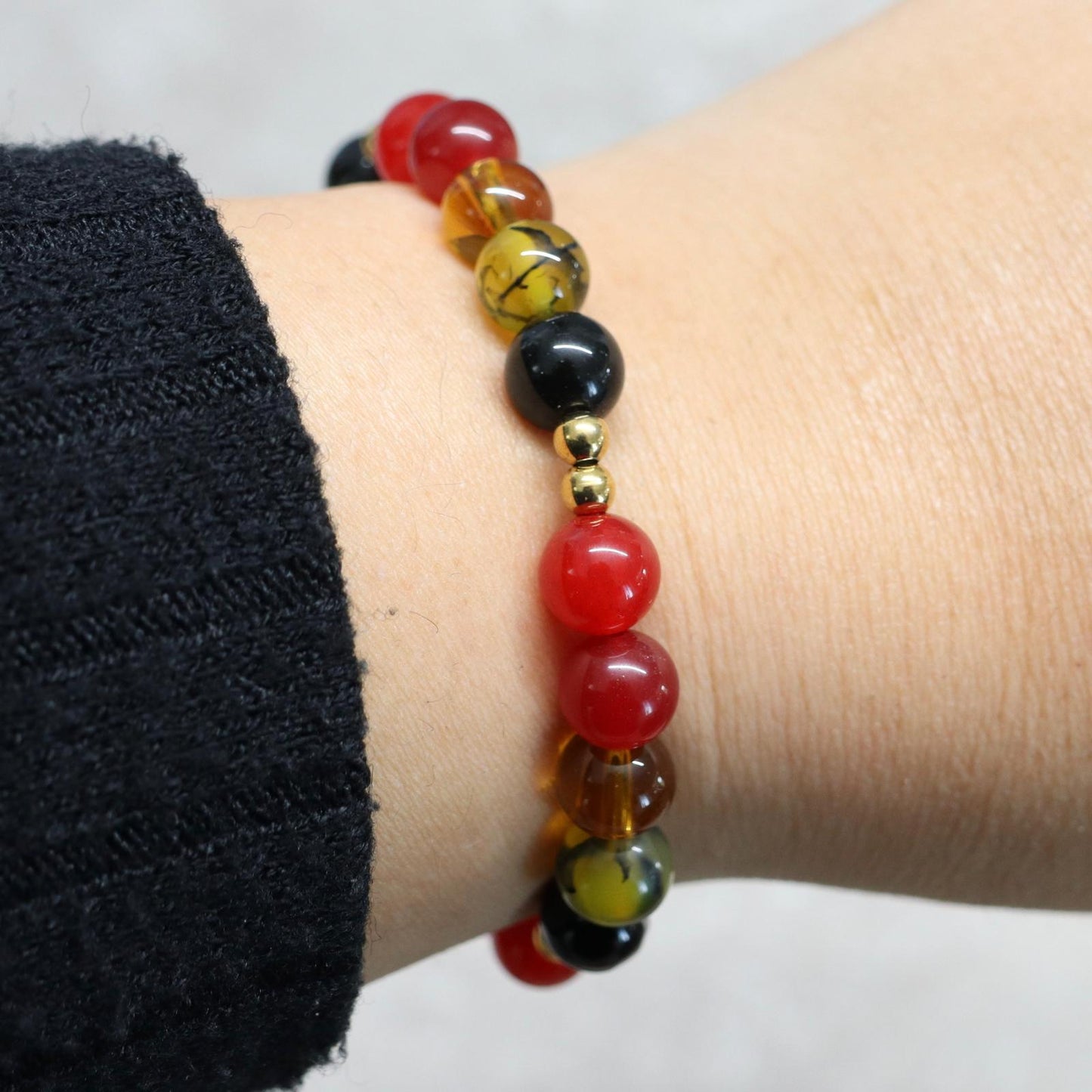 BERLIN BOLD | Natuursteen armband mix | 8mm | Normal Fit