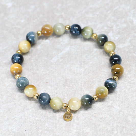 GOLDEN LUXOR | Tijgeroog armband | 8mm | Normal Fit