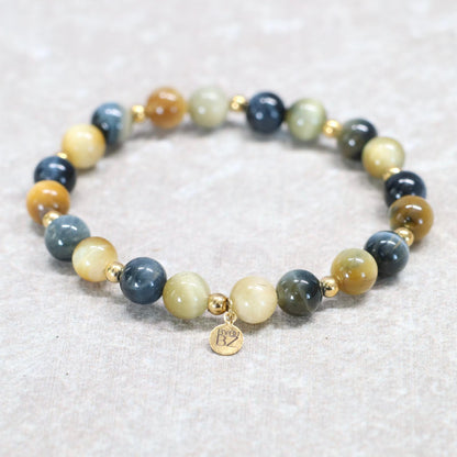 GOLDEN LUXOR | Tijgeroog armband | 8mm | Normal Fit