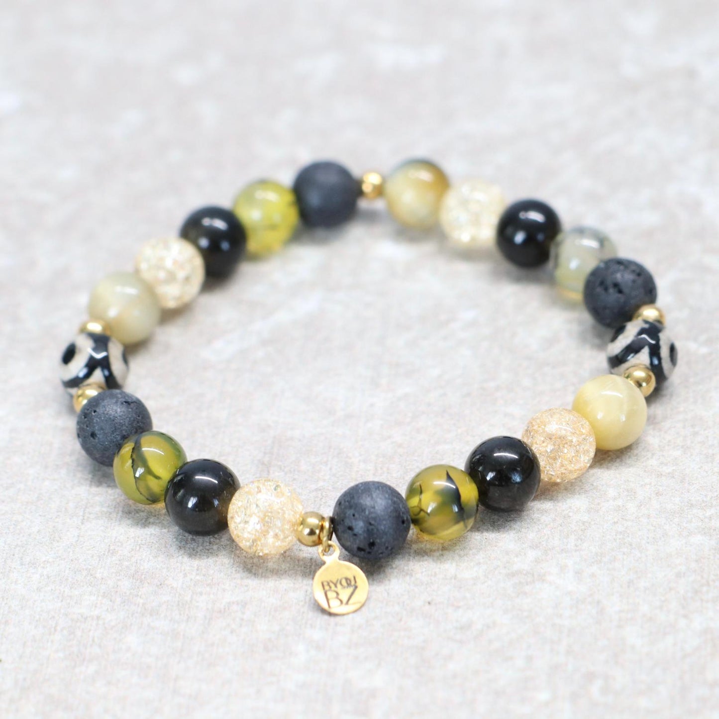 CAIRO NIGHTS | Natuursteen armband mix | 8mm | Normal Fit