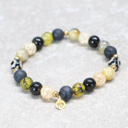 CAIRO NIGHTS | Natuursteen armband mix | 8mm | Normal Fit