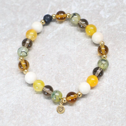 KOH PHANGAN GLOW | Natuursteen armband mix | 8mm | Normal Fit