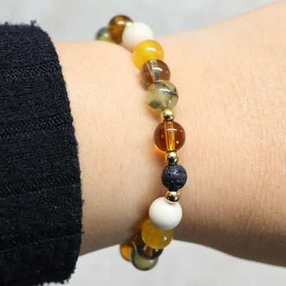 KOH PHANGAN GLOW | Natuursteen armband mix | 8mm | Normal Fit