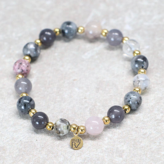 MYSTIC KYOTO | Natuursteen armband mix | 8mm | Normal Fit