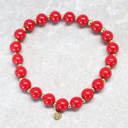 CIELO ROSSO | Jade armband | 8mm | Normal Fit