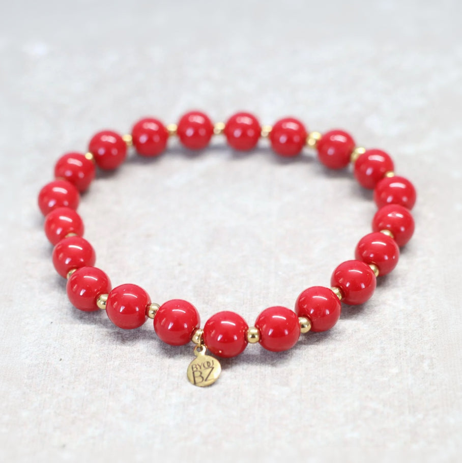 CIELO ROSSO | Jade armband | 8mm | Normal Fit
