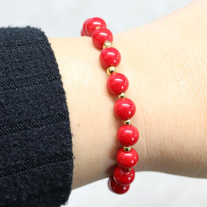 CIELO ROSSO | Jade armband | 8mm | Normal Fit
