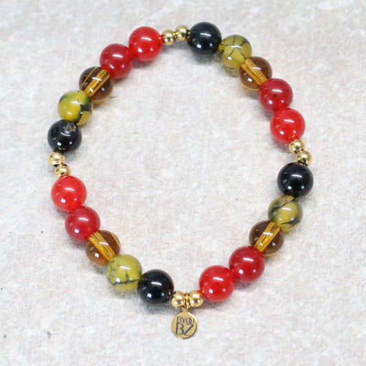 BERLIN BOLD | Natuursteen armband mix | 8mm | Normal Fit