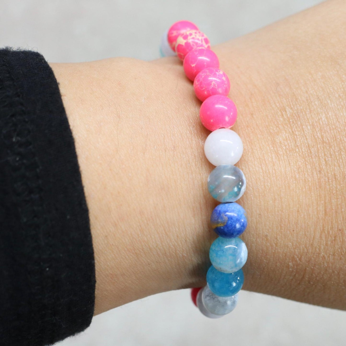 MIAMI BEACH | Natuursteen armband mix | 8mm | Normal Fit