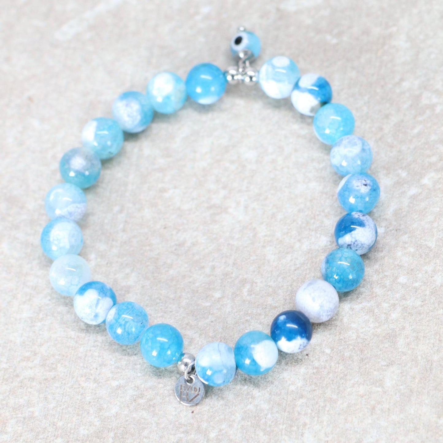 CRETE COASTLINE | Drakenader agaat armband | 8mm | Normal Fit