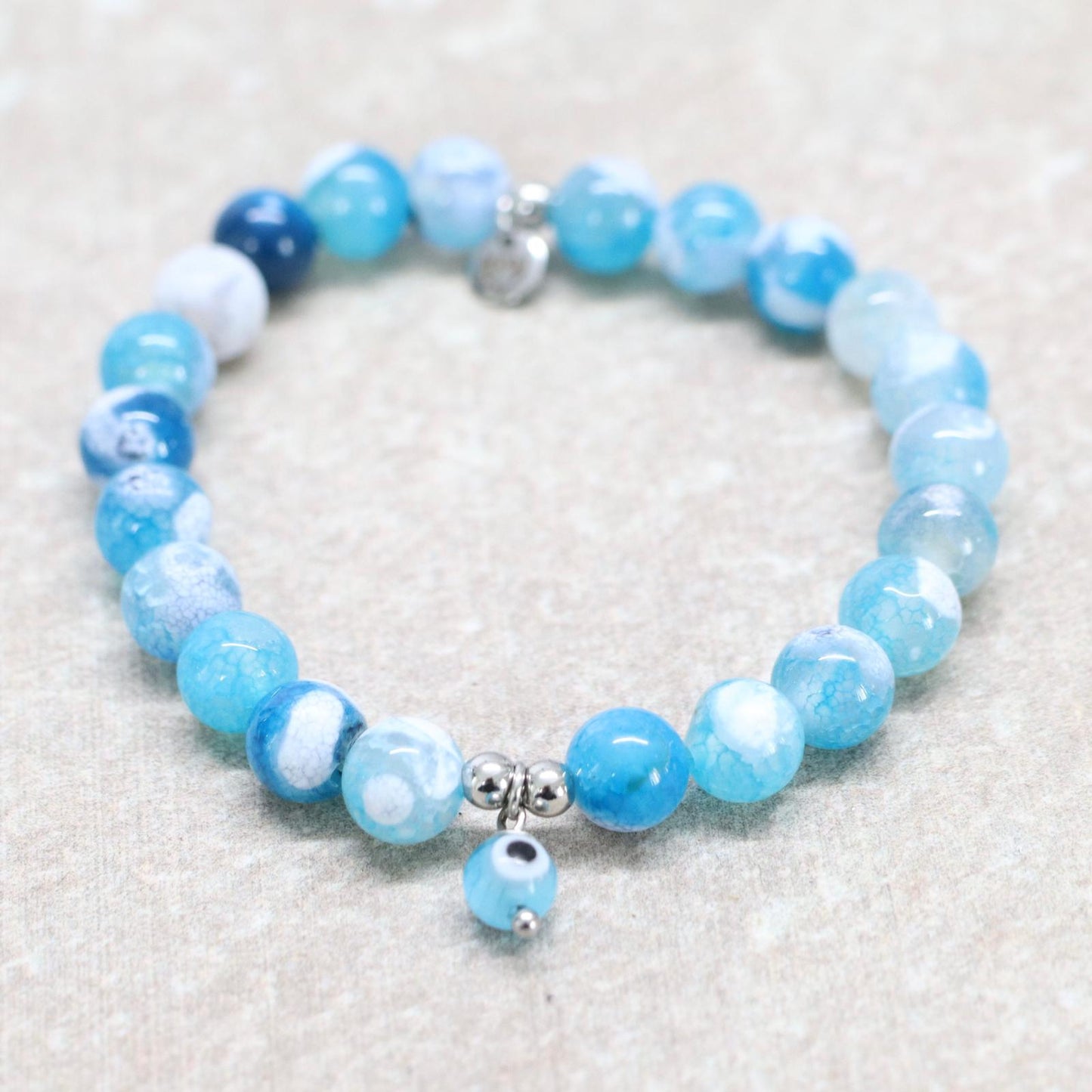CRETE COASTLINE | Drakenader agaat armband | 8mm | Normal Fit