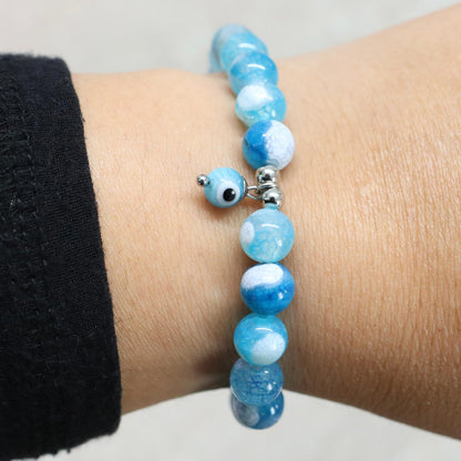 CRETE COASTLINE | Drakenader agaat armband | 8mm | Normal Fit