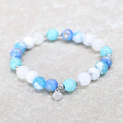 MALDIVES BREEZE | Natuursteen armband mix | 8mm | Normal Fit