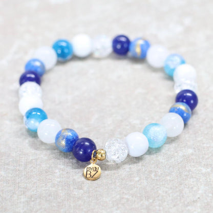 SANTORINI SKIES | Natuursteen armband mix | 8mm | Normal Fit
