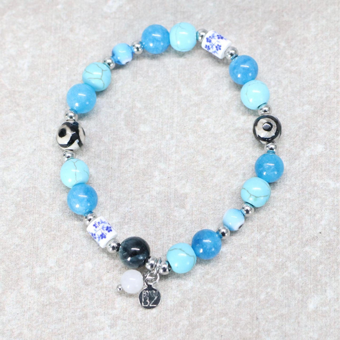 MYKONOS BREEZE | Natuursteen armband mix | 8mm | Normal Fit