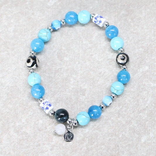 MYKONOS BREEZE | Natuursteen armband mix | 8mm | Normal Fit