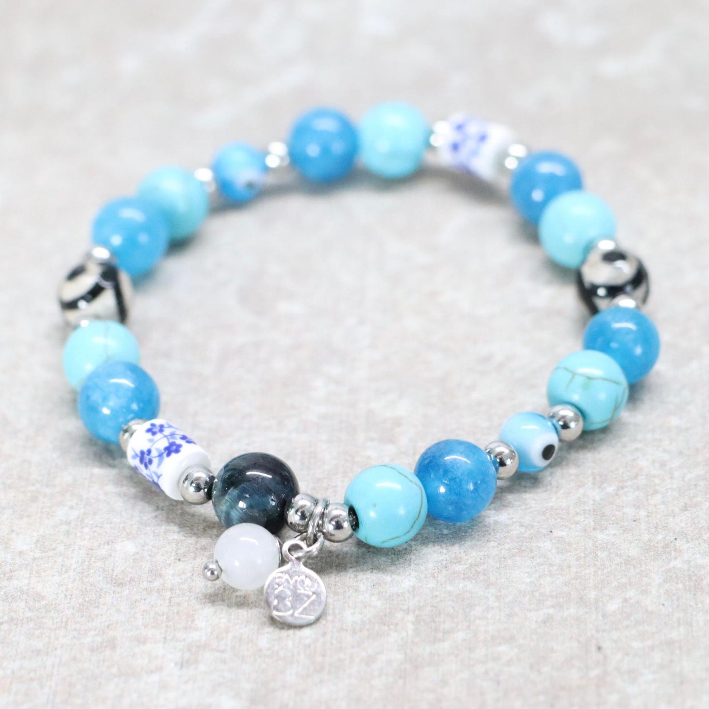 MYKONOS BREEZE | Natuursteen armband mix | 8mm | Normal Fit