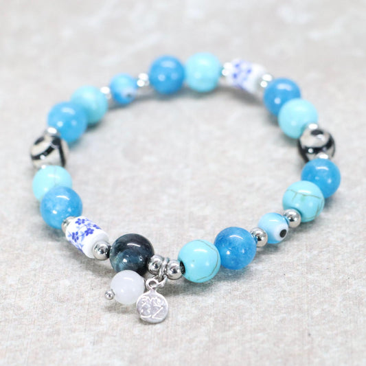 MYKONOS BREEZE | Natuursteen armband mix | 8mm | Normal Fit