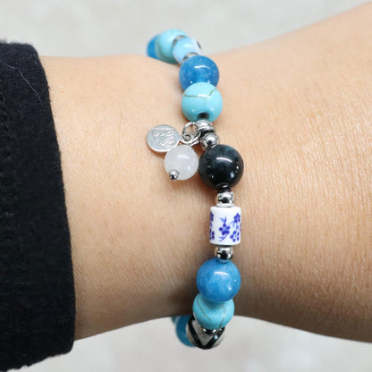 MYKONOS BREEZE | Natuursteen armband mix | 8mm | Normal Fit