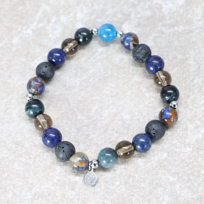MAUNA KEA NIGHT | Natuursteen armband mix | 8mm | Normal Fit