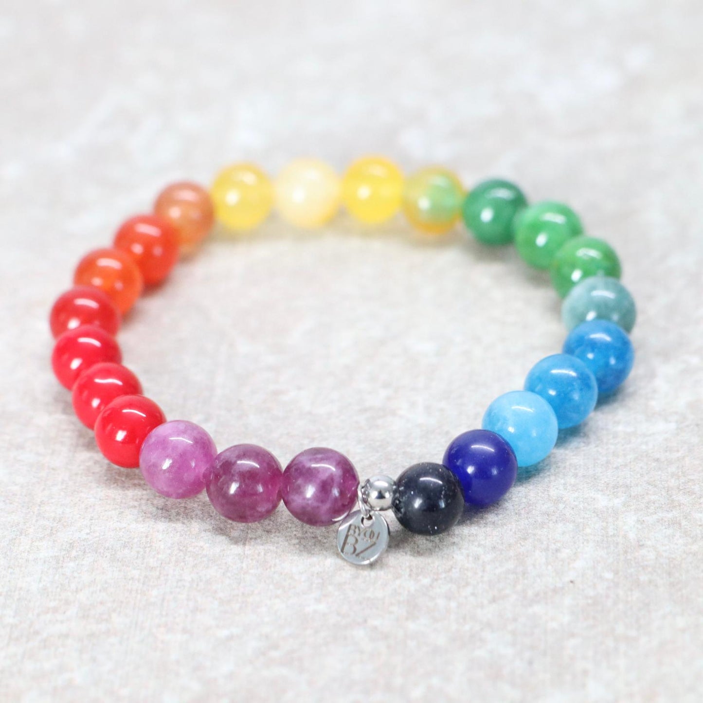 SOUL SPECTRUM BOLD | Natuursteen armband mix | 8mm | Normal Fit