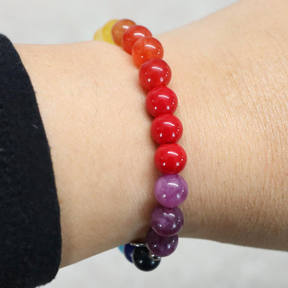 SOUL SPECTRUM BOLD | Natuursteen armband mix | 8mm | Normal Fit