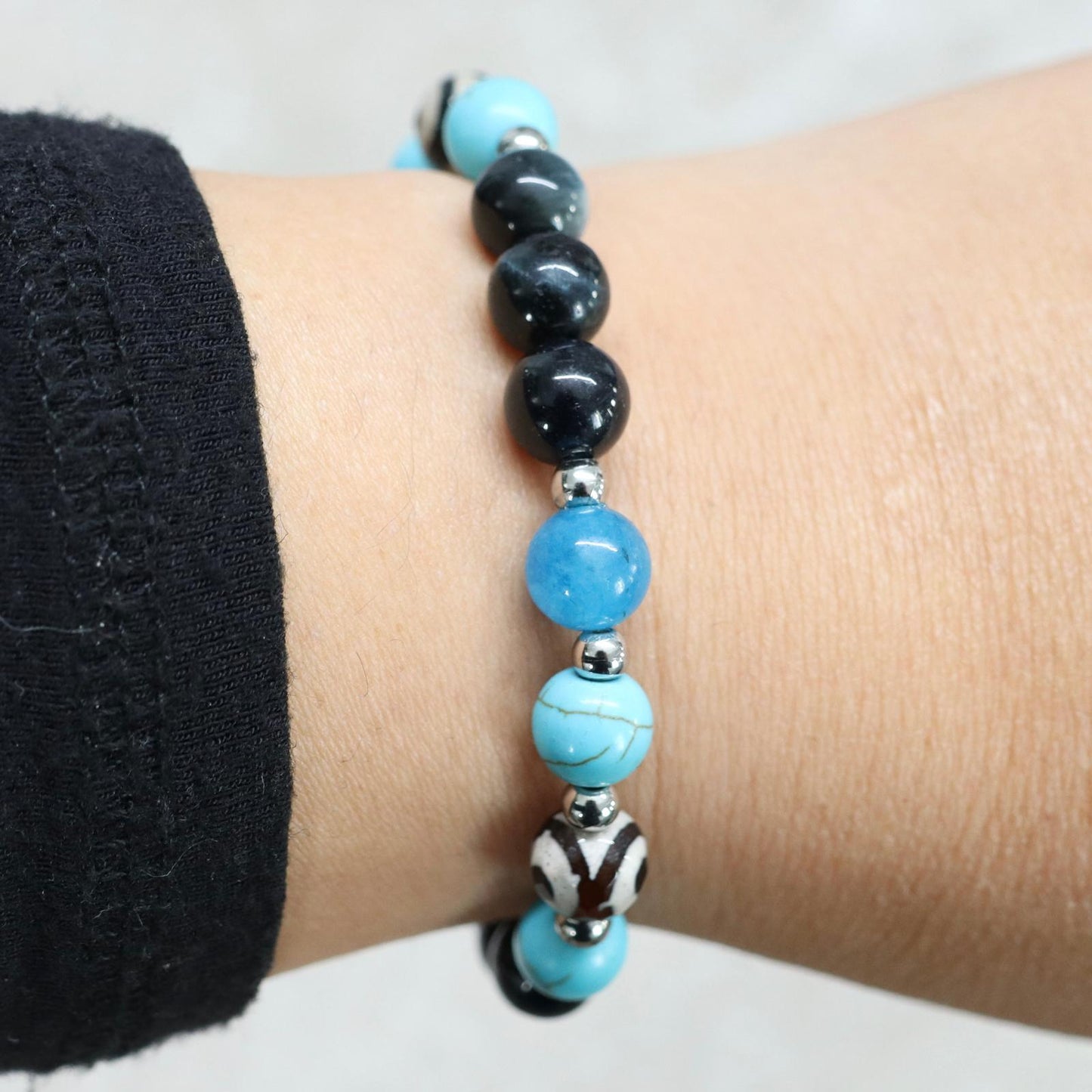 MAMBO BEACH | Natuursteen armband mix | 8mm | Normal Fit