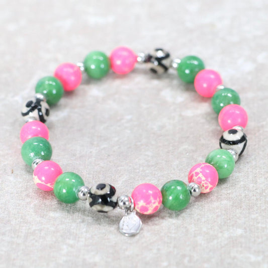 BOCAS DEL TORO | Natuursteen armband mix | 8mm | Normal Fit