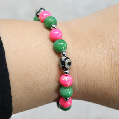 BOCAS DEL TORO | Natuursteen armband mix | 8mm | Normal Fit