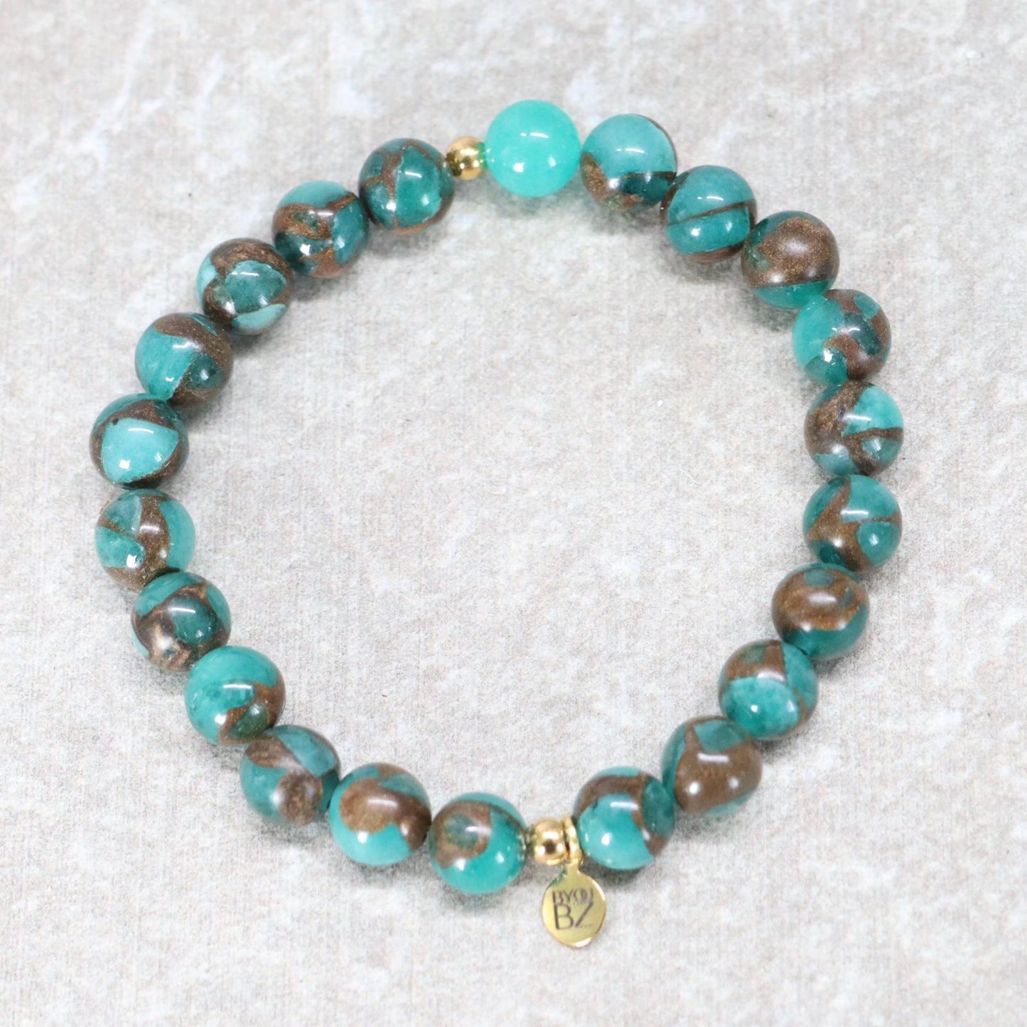 TAMAN SPIRIT | Cloisonné jaspis armband | 8mm | Normal Fit