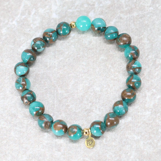 TAMAN SPIRIT | Cloisonné jaspis armband | 8mm | Normal Fit