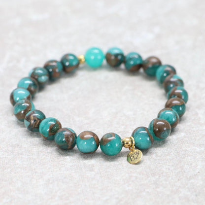 TAMAN SPIRIT | Cloisonné jaspis armband | 8mm | Normal Fit