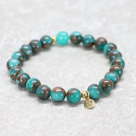 TAMAN SPIRIT | Cloisonné jaspis armband | 8mm | Normal Fit