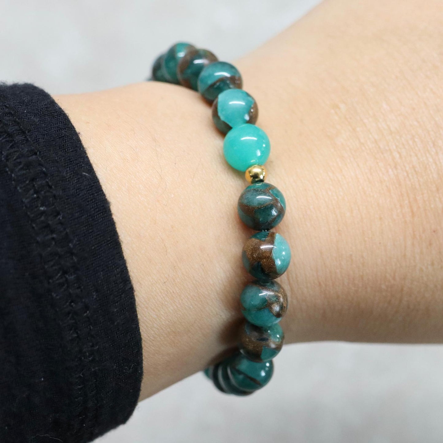TAMAN SPIRIT | Cloisonné jaspis armband | 8mm | Normal Fit