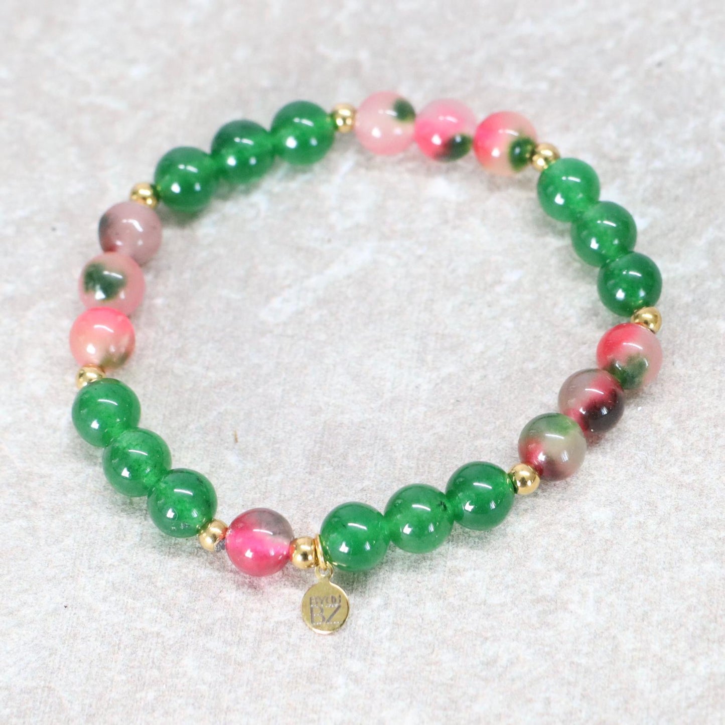 AMSTERDAM TULIP | Chalcedoon & agaat armband | 8mm | Normal Fit