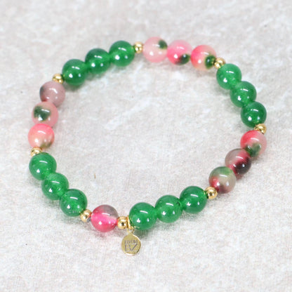 AMSTERDAM TULIP | Chalcedoon & agaat armband | 8mm | Normal Fit