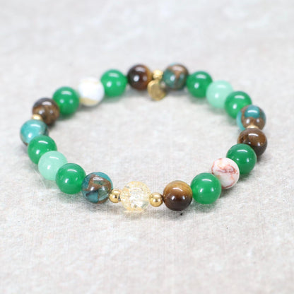 AMAZONIAN SOUL | Natuursteen armband mix | 8mm | Normal Fit