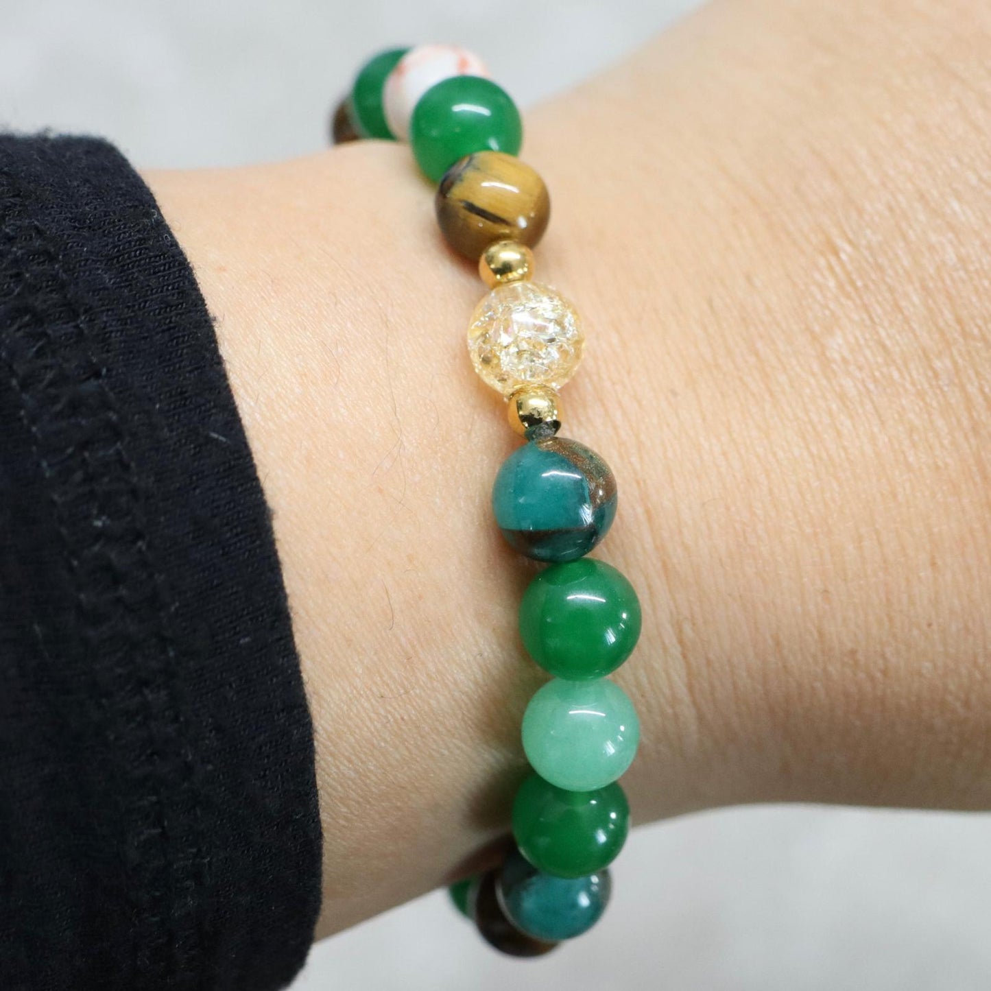 AMAZONIAN SOUL | Natuursteen armband mix | 8mm | Normal Fit