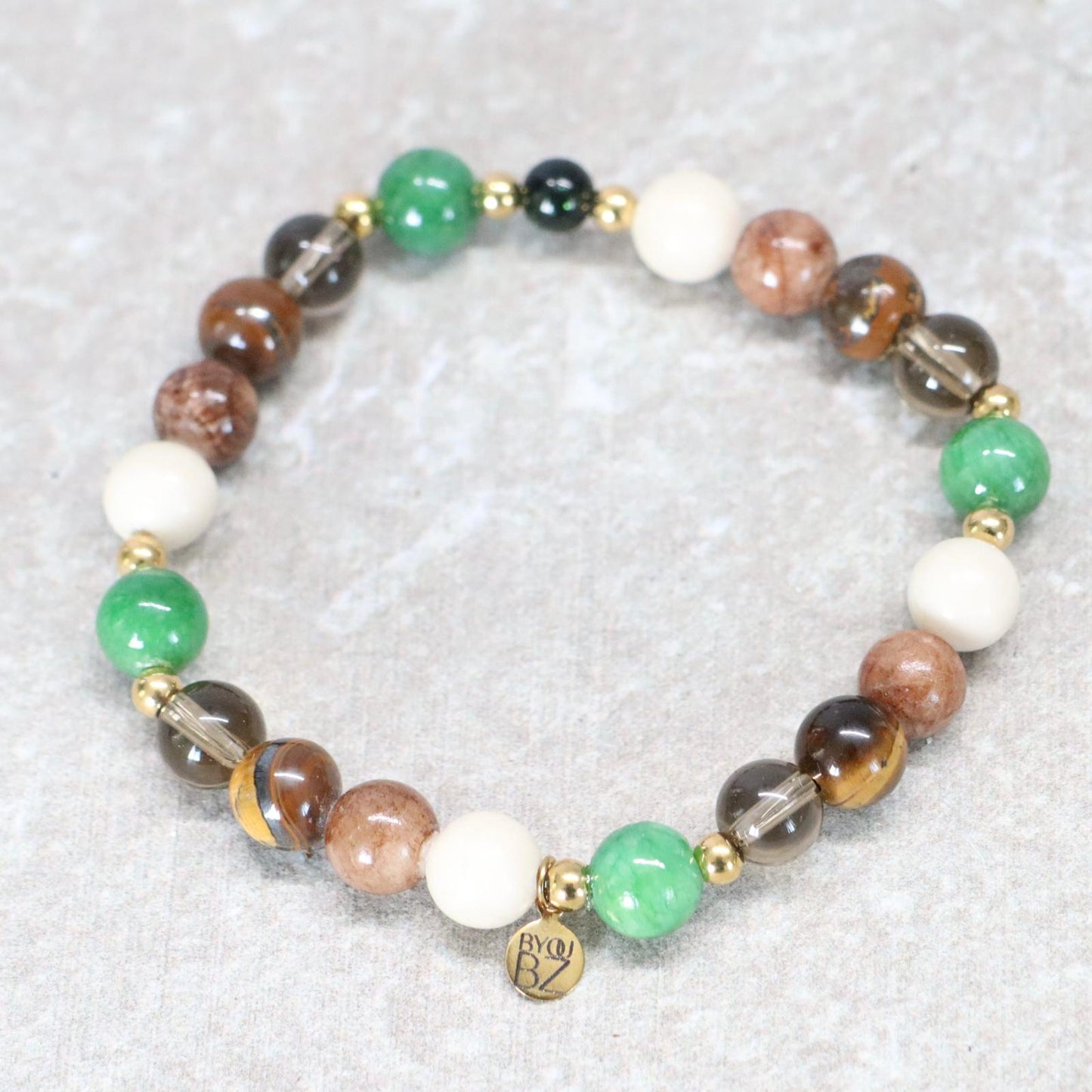 CHIANG MAI EARTH | Natuursteen armband mix | 8mm | Normal Fit