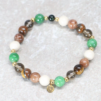 CHIANG MAI EARTH | Natuursteen armband mix | 8mm | Normal Fit