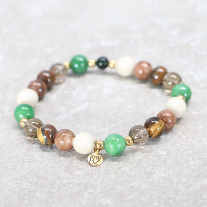 CHIANG MAI EARTH | Natuursteen armband mix | 8mm | Normal Fit